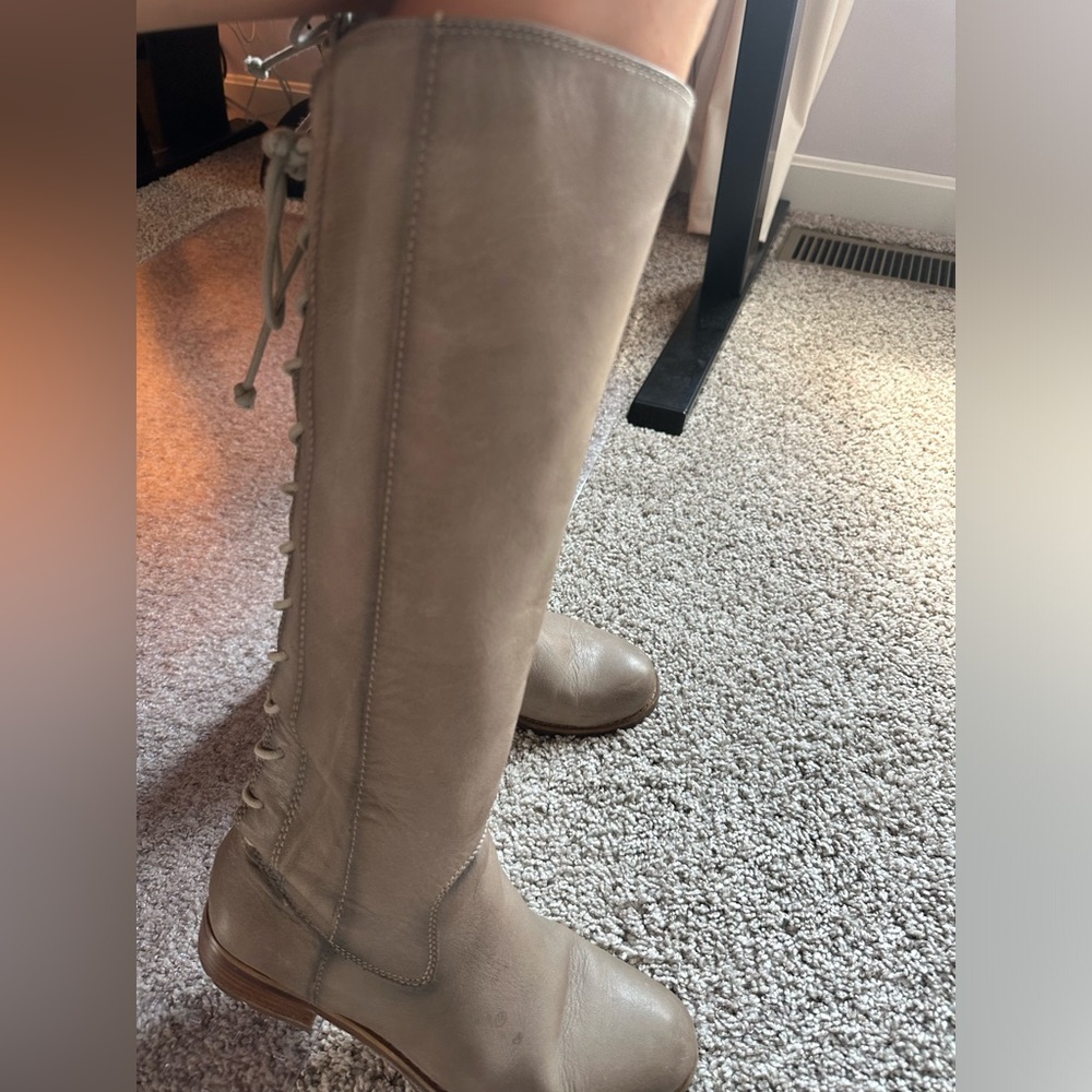 Sofft Sharnell Leather Tall Boots grey size 8 - Picture 9 of 15